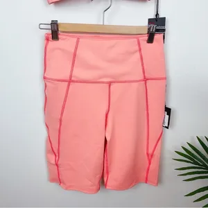 n:Philanthropy Baylis Sports Bra & Bedford Biker Short Coral Workout Yoga Sports thumbnail 5