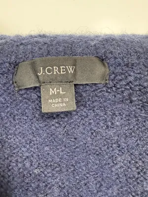 J. Crew Wool Blend Navy and White Fair Isle Half-Zip Sweater thumbnail 5