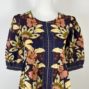 NWOT Farm Rio Ainika Chill Mini Dress Floral Womens Sz XXS Puff sleeves ruffle thumbnail 6