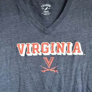 UVA University of Virginia League Women's V-Neck Tee Shirt, Small thumbnail 2