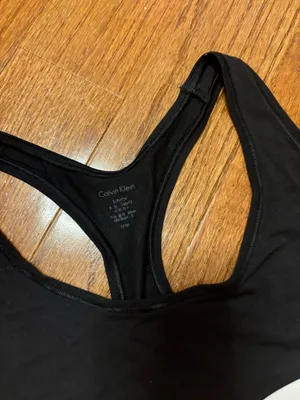 Calvin Klein Modern Cotton Unlined racer back Bralette logo band thumbnail 5