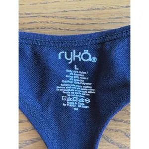 Ryka Women’s Blue Solid Racerback Sports Bra L Padded Wireless Pullover thumbnail 3