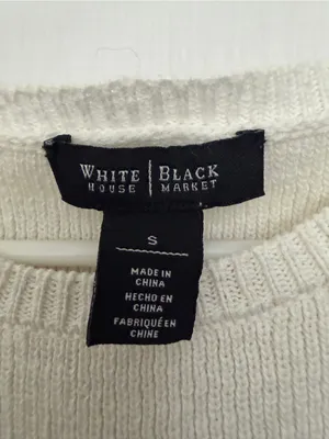 White House Black Market Sweater Vest Small Off White Side Tie Sleeveless(A919) thumbnail 8