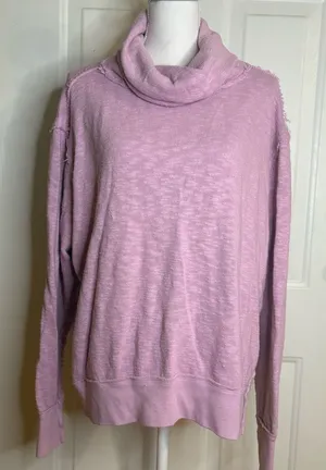 We The Free Pink/Lavender Timmy TurtleNeck Sweater size XS oversized thumbnail 1