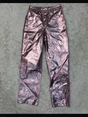 12th Tribe Aimmia Metallic Pink Straight Leg Pants thumbnail 7