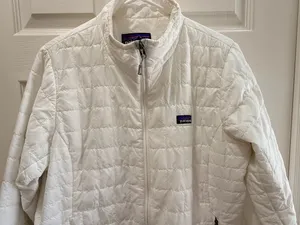 Patagonia Nano Puff Jacket Size XL W's White Full Zip Quilted Puffer thumbnail 3