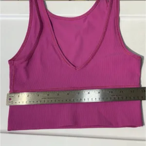 Lululemon Womens Top 4 Sonic Pink Power Pivot Ribbed Tank Reversible Crop thumbnail 8