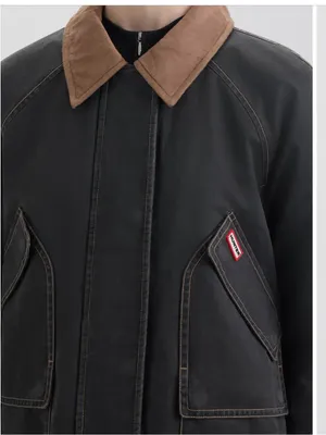 Hunter Bex Washed Wax Hunting Jacket Black Small NWT thumbnail 3