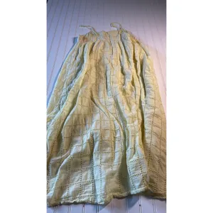 Petal & Pup Aliyah Cotton Eyelet Maxi Dress Butter Yellow Grid Plaid XL thumbnail 7