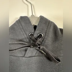 Nike Sportswear NSW Fleece Quilted Hoodie Womens L Black CJ6253-010 thumbnail 7