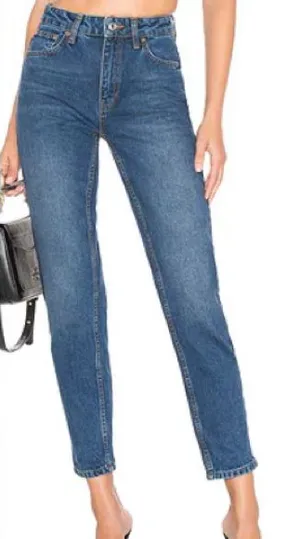 We The Free High-Rise Mom Jeans Blue‎ Size 27 thumbnail 1