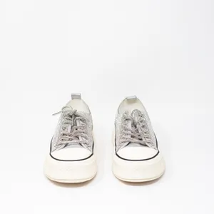 Azalea Wang Revival Rhinestone Crystal Jewel Platform Sneakers Shoes Silver 7 thumbnail 2