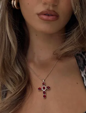 Princess Polly Cross Necklace thumbnail 1