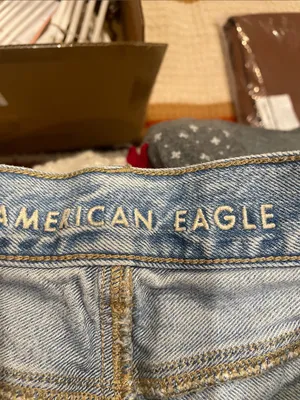 American Eagle Outfitters Light Blue Distressed Boyfriend Jeans thumbnail 5