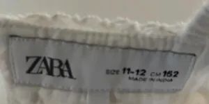 ZARA Top Tank White Ribbed thumbnail 3