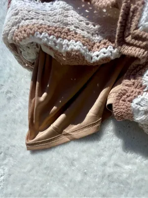 Hippie Rose Tan Ribbed‎ Knit shorts with Satin Lining thumbnail 10