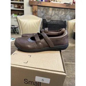 David Tate Women's Gentle Mary Jane Flat Sneaker Brown Size‎ 10.5 Medium thumbnail 3