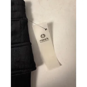 Mono B Black‎ Ribbed Velvet Cargo Skort Elastic Waist Small NEW thumbnail 4