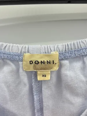 DONNI. The Linen Simple Pant Blue Size XS thumbnail 3