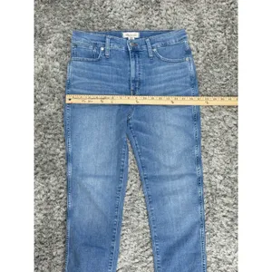 Madewell Women’s Blue Jeans 10” High Rise Skinny Raw Hem Stretch Distressed 29 thumbnail 11