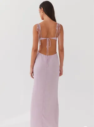 Peppermayo Lavender Maxi Tyra Ruched Dress thumbnail 3