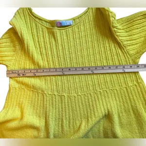 FREE PEOPLE BEACH Bright Yellow Oversized Cover Up Sweater Size Medium thumbnail 8