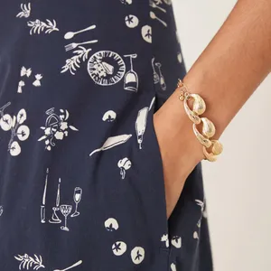Abercrombie & Fitch strapless flare midi dress in blue floral thumbnail 4