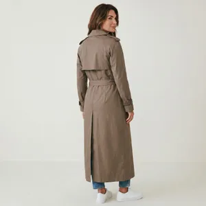 VINTAGE 80s 90s 12 Nordstrom Tan Duster Trench Raincoat Classic Long Jacket Coat thumbnail 3