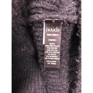 Nuuds Ribbed‎ Knit Hoodie Women Small Gray Oversized Wool Blend Loungewear thumbnail 7