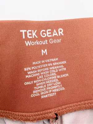 Tek Gear Women's Multi-Purpose Workout Shorts Size Medium Orange Tiger Stripes thumbnail 4