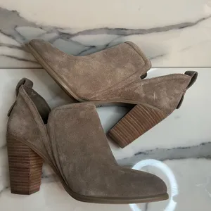 Vince Camuto Brown Leather Block Heel Francia Boots Sz 8.5 Western Boho Festival thumbnail 6