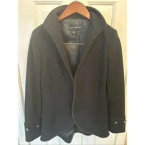 Randy camper black coat jacket wool blend stylish military style size 4 thumbnail 7