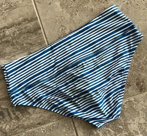 Nike Striped High Waisted Bikini Bottoms, Blue & White Size XL New w/Tag thumbnail 4