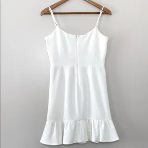 Dress The Population Mira Dress Ruffled‎ Hem Ivory Size M thumbnail 7