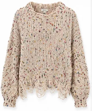POL Distressed Confetti Knit Sweater – Size Medium thumbnail 1