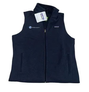 Patagonia Women’s Dark Blue Fleece Vest Size Large NWT thumbnail 1