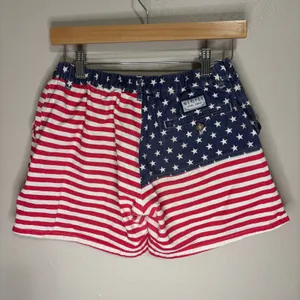 Meripex Apparel American Flag Shorts Red White Blue Patriotic Stars Stripes M thumbnail 4