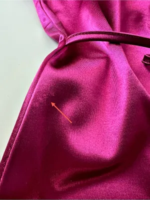 NWT ZAFUL Fuchsia Satin Cowl Neck Mini Dress Tie Waist Size 2 thumbnail 9
