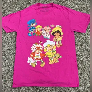 Strawberry Shortcake and Friends Pink T-shirt Sz S thumbnail 1