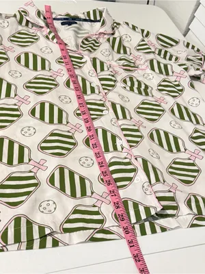 Katie Kime Women’s 2XL Sleepwear Top in Pink and Green Pickleball Print thumbnail 6
