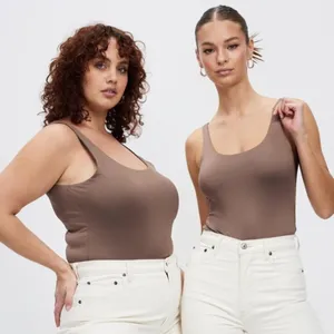Abercrombie Sleek Seamless Scoop Bodysuit Brown thumbnail 1