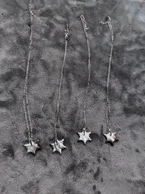 Blue Crystal Snowflake Necklace – Elegant Winter Pendant Multiple thumbnail 4