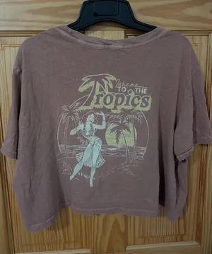 Billabong x The Salty Blonde Take Me to the Tropics Graphic Crop Tee Large thumbnail 1