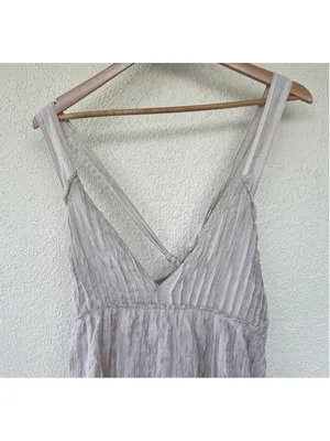 Free People Frankie Pintuck Maxi Dress Sand Women’s S Prairie Boho Western Lagen thumbnail 11