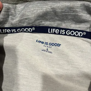 Women's Life Is Good 2 pc Sleep L Pajama PJs Be Kind Life is Good Shirt Shorts thumbnail 11