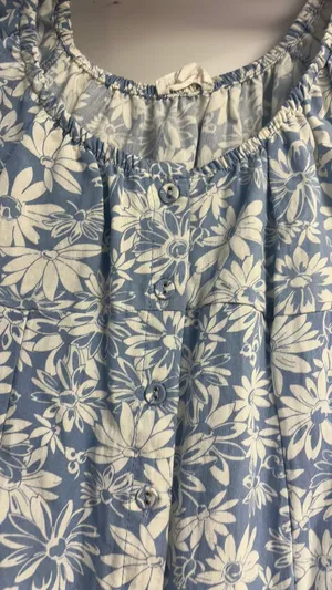 Light blue floral mini dress thumbnail 3