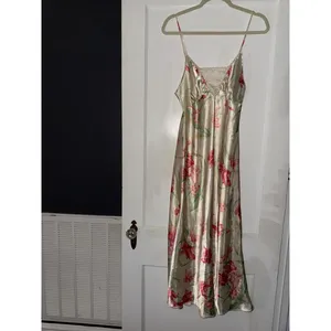Cacique Floral Satin Chemise Nightgown with Lace Detail thumbnail 8