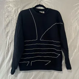 Adidas Black Trefoil Logo Sweatshirt Size Large thumbnail 2