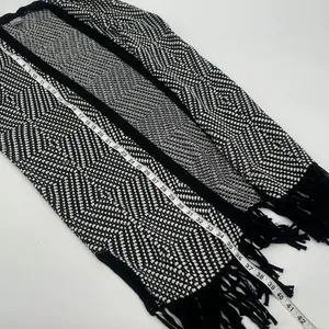 Chico's Sweater Vest Womens M 8 Chicos 1 Black White Knit Fringed READ thumbnail 10