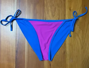 Old Navy Blue Fuchsia Pink Side Tie String Bikini Swim Bottoms 202989-30‎ SU19 thumbnail 1